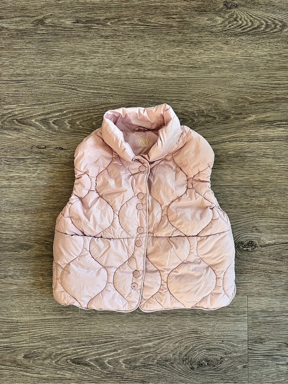 Zara Girls Quilted Vest in Pink Size 18-24M Like New